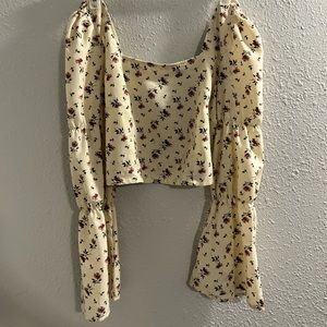 Off the Shoulder Floral Long Sleeve
